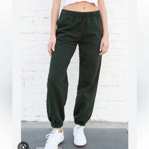 Brandy Melville Forest Green Rosa Sweatpants Joggers One Size
